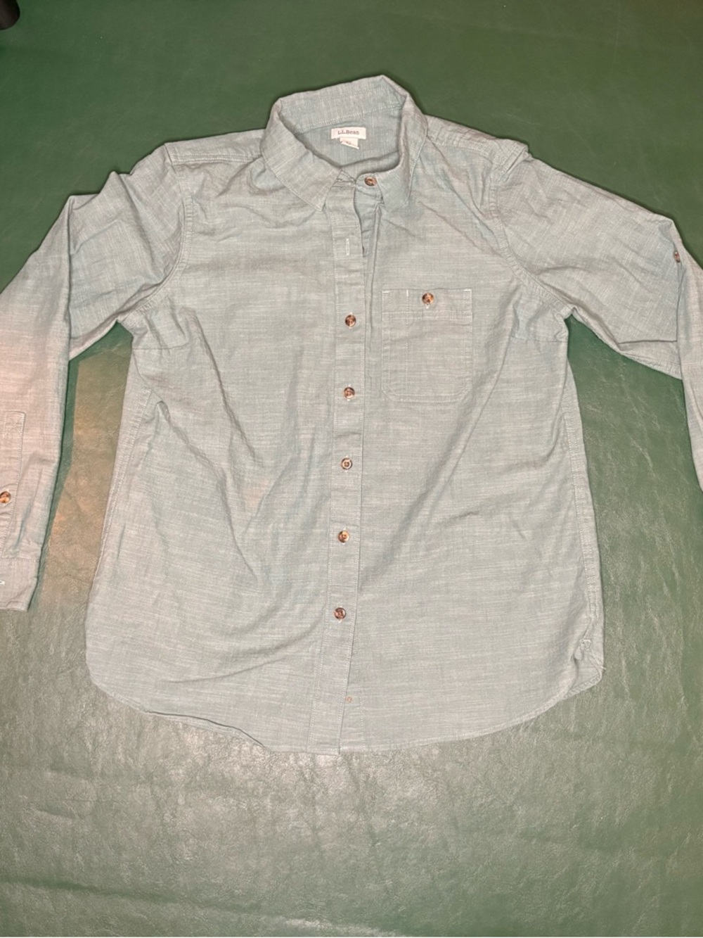 L.L. Bean Light Green Women’s Button-Down Shirt